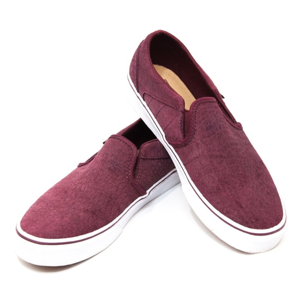 burgundy suede vans